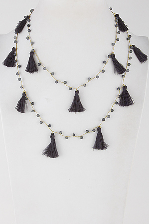 Hippie Style Unique Necklace With Tassel Details 7CCE8